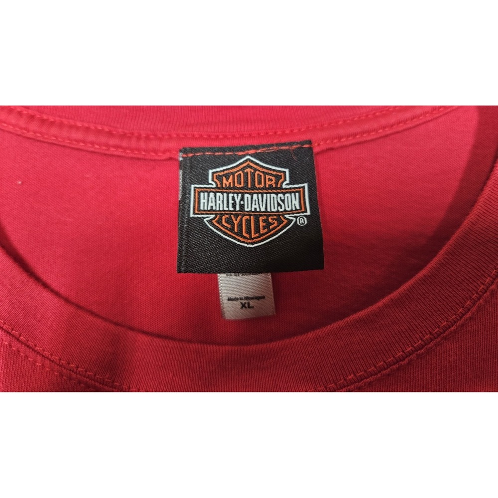 Harley-Davidson T-Shirt 2015 Sturgis 75th Annual Women's XL Red Wings Rally USA - Picture 4 of 9